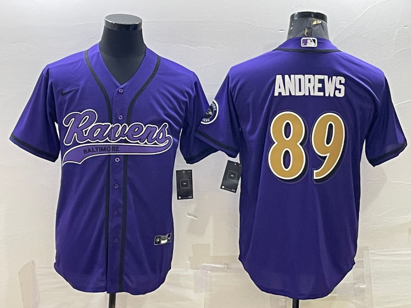 Men's Baltimore Ravens Mark Andrews #89 Purple Jersey Joint Edition